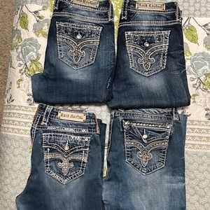 Size 31 Rock Revival Easy Skinny Jean Used! 4 different pairs Buy All!